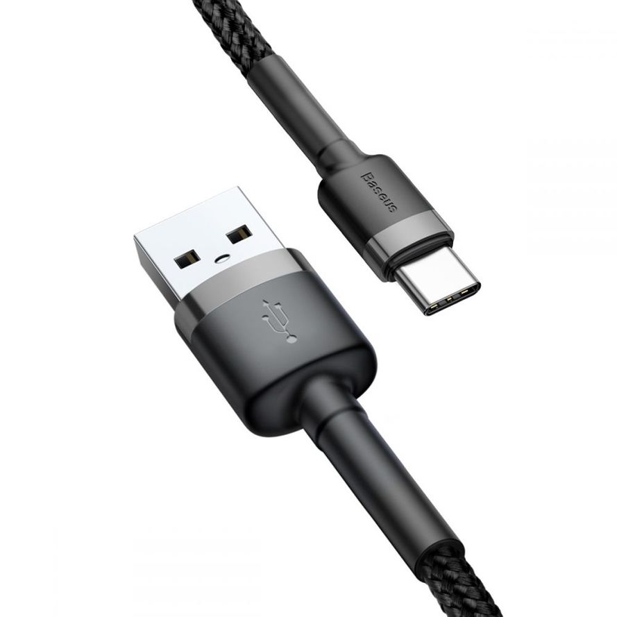 Baseus Cafule USB-C-kaapeli 3m 2A - musta
