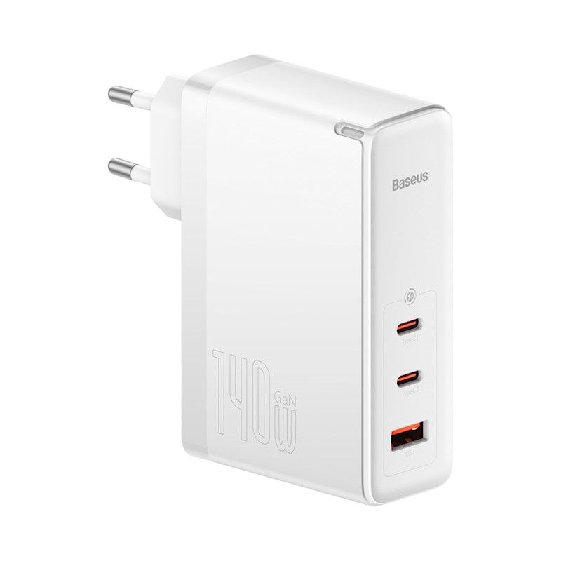 Baseus GaN5 Pro PD 140W 2x USB-C 1x USB Laturi / Verkkovirtalähde USB-C kaapelilla