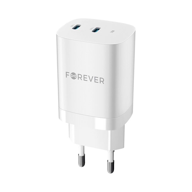 Forever TC-05-35CC PD QC GAN laturi 2 x USB-C 35W