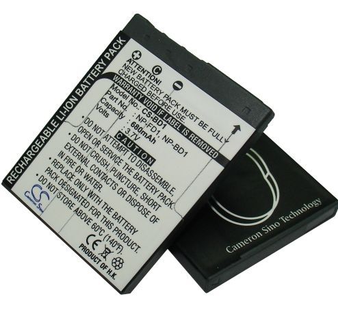 Sony NP-FD1, NP-BD1  yhteensopiva akku 680 mAh
