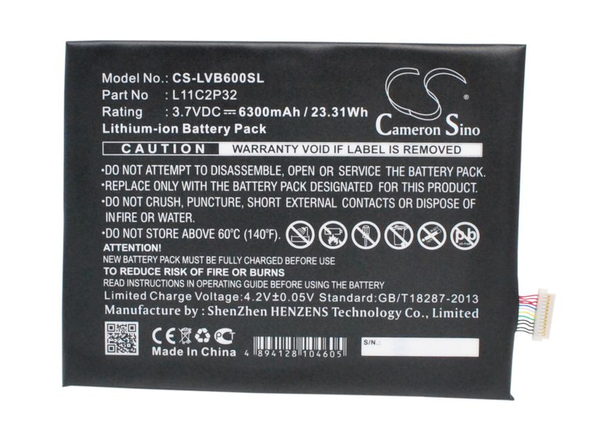 Lenovo IdeaPad A10-70, IdeaPad A7600-F, IdeaPad S6000 Tabletin Akku