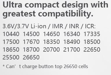XTAR MC1 Kannettava 3.6 V / 3.7 V Li-ion / IMR / ICR USB-laturi