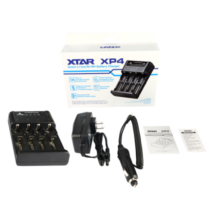 XTAR PANZER XP4 Li-ion Ni-MH akkuparistolaturi USB liitännällä
