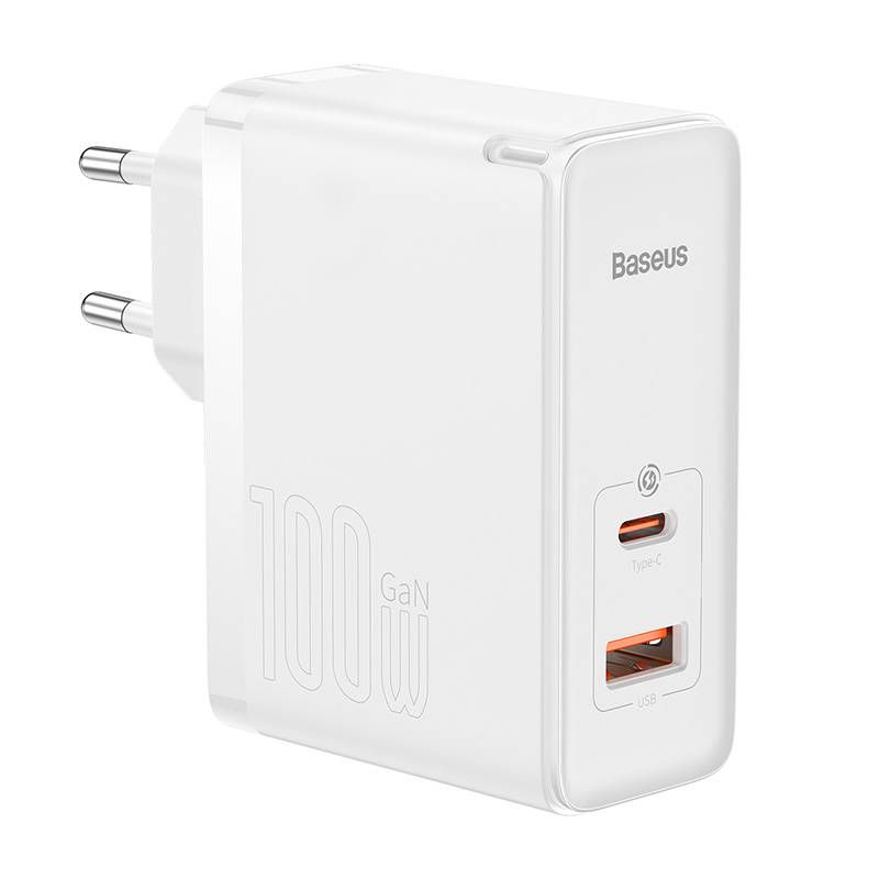 Baseus GaN5 Pro USB-C + USB laturi 100W + 1m kaapeli