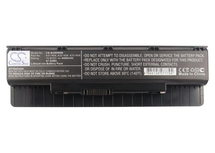 Asus N46, N56, N76 akku 4400 mAh