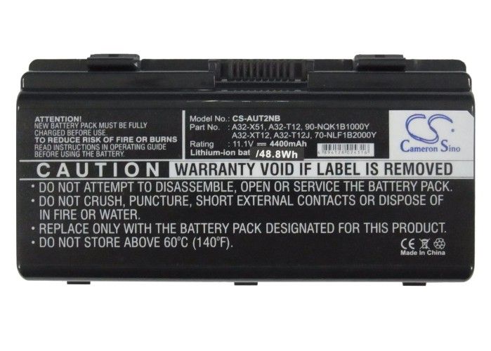 Asus T12Er, X51RL, T12Jg, T12C, X51L, T12Ug, T12Fg, T12, X51H, X51R, T12Mg, T12Mg, T12Ug akku 4400 mAh