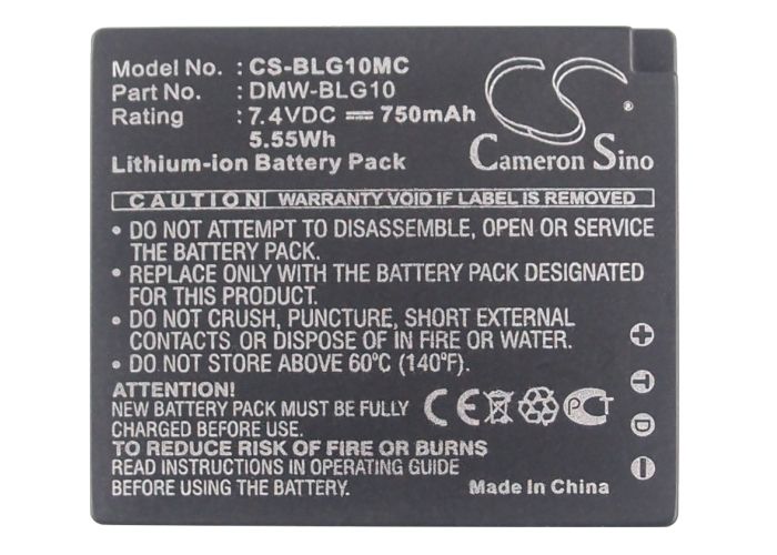 Panasonic DMW-BLG10, DMW-BLG10E akku 750  mAh