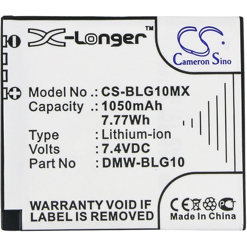 Panasonic DMW-BLG10, DMW-BLG10E akku 980  mAh