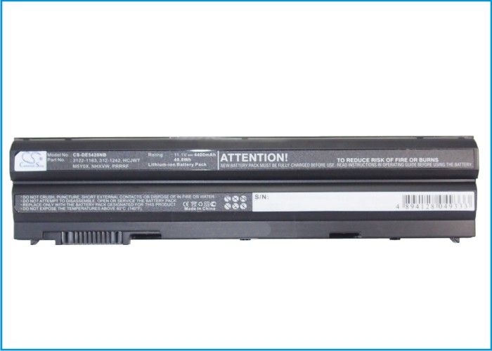 Dell Latitude E5420, E5520, E6120, E6220, E6320, E6420, E6420 ATG, E6520 akku 4400 mAh musta