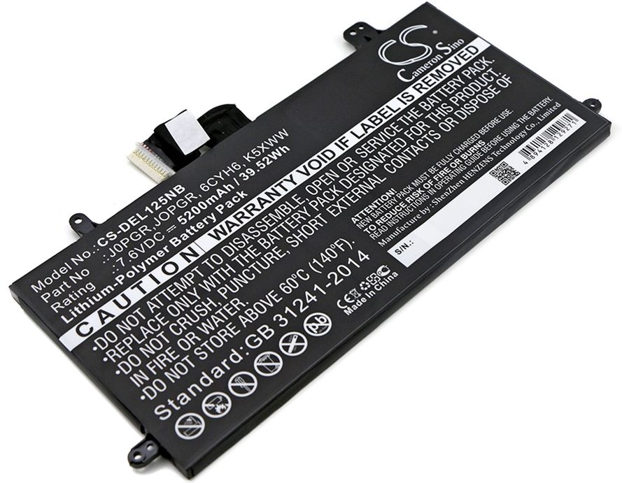 DELL Latitude 12 5285 akku 5200 mAh - musta