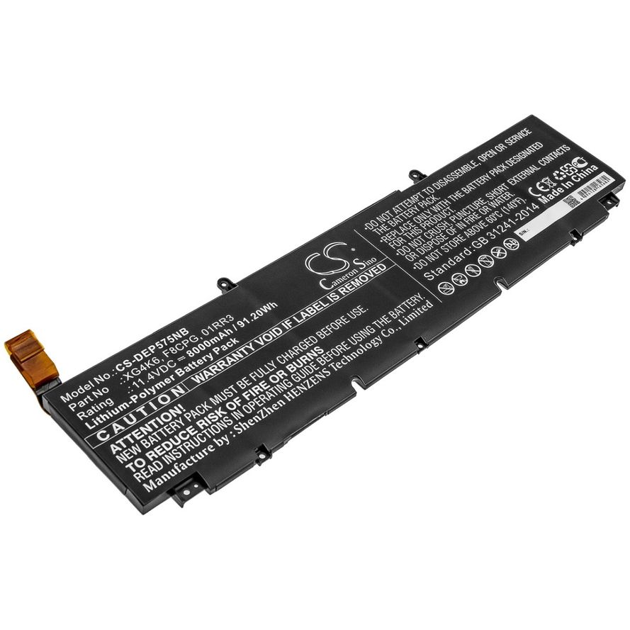 DELL Precision 5750 / XPS 17 9700 / XG4K6 akku 8000mAh