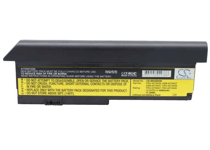 IBM ThinkPad X200 akku 6600 mAh