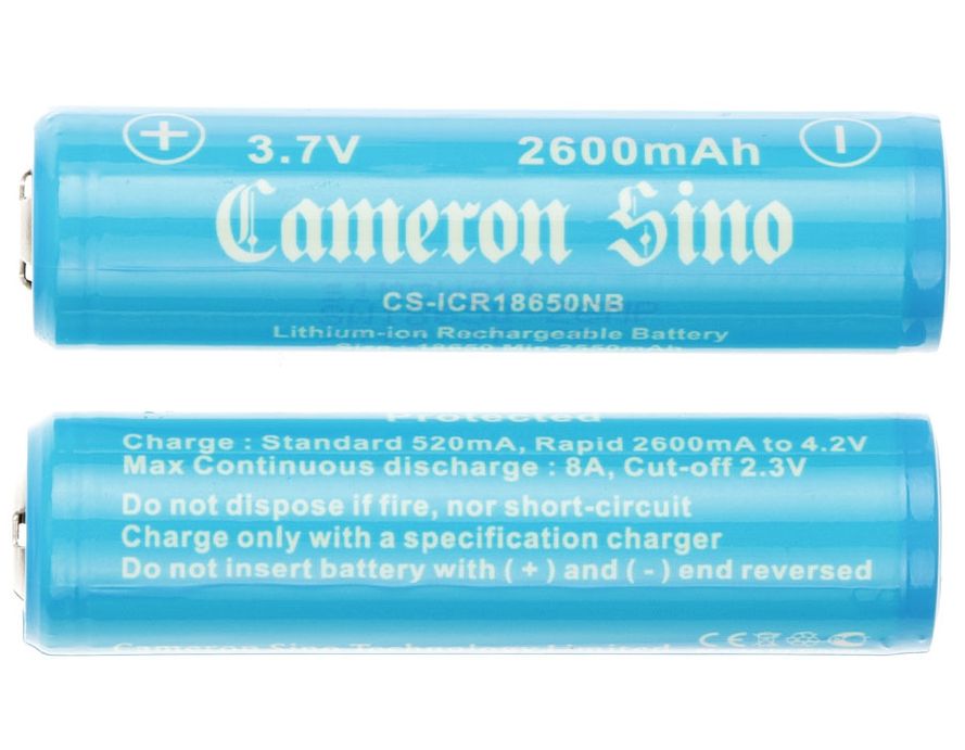 Cameron Sino / Samsung 18650 Li-ion Akku 2kpl 2600mAh