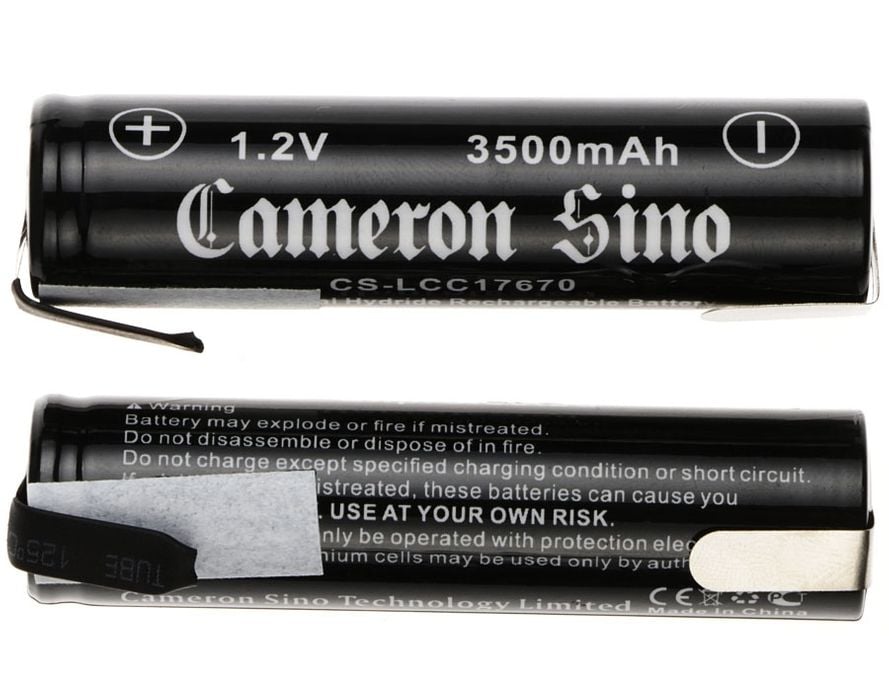 Cameron Sino NiMh akku 1.2V 3500mah juotoskorvakkeilla 2kpl