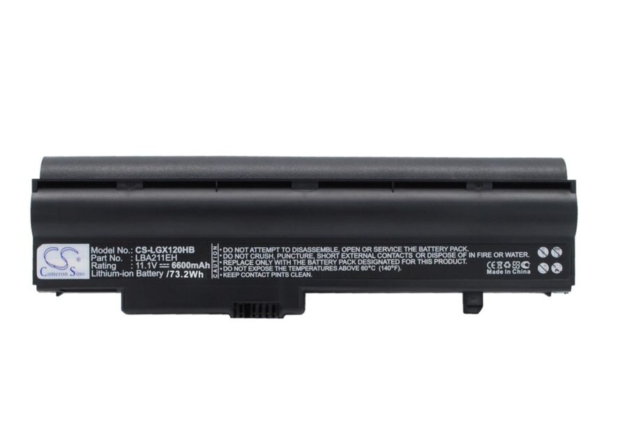 LG X120 akku 6600 mAh - Musta