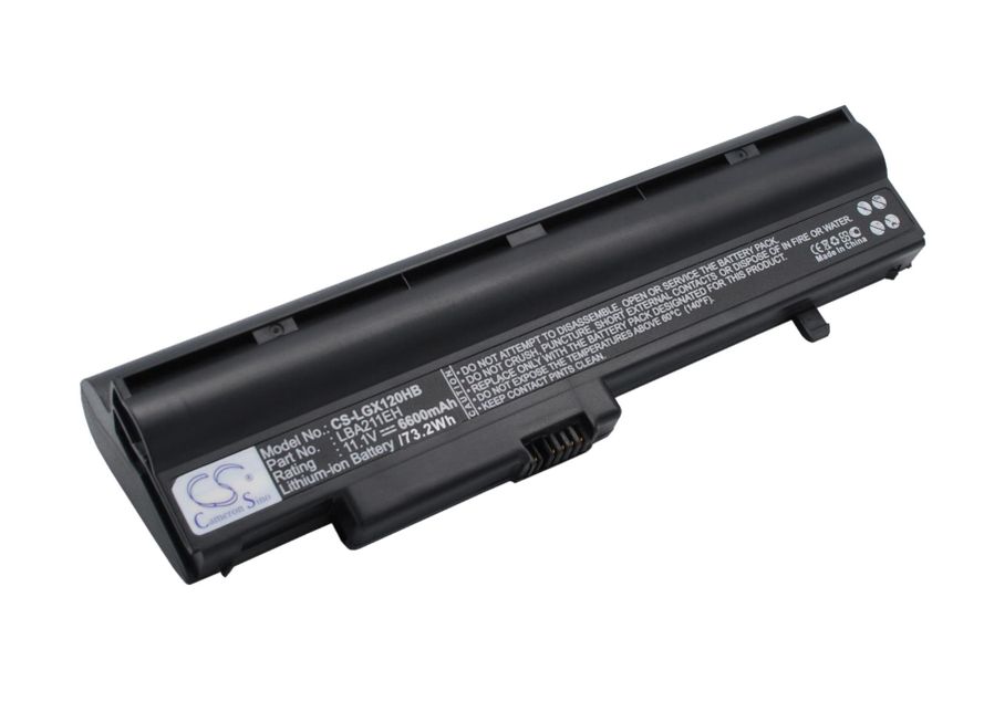 LG X120 akku 6600 mAh - Musta