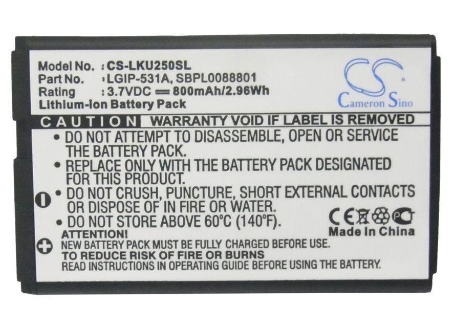 LG KU250 Akku 800 mAh