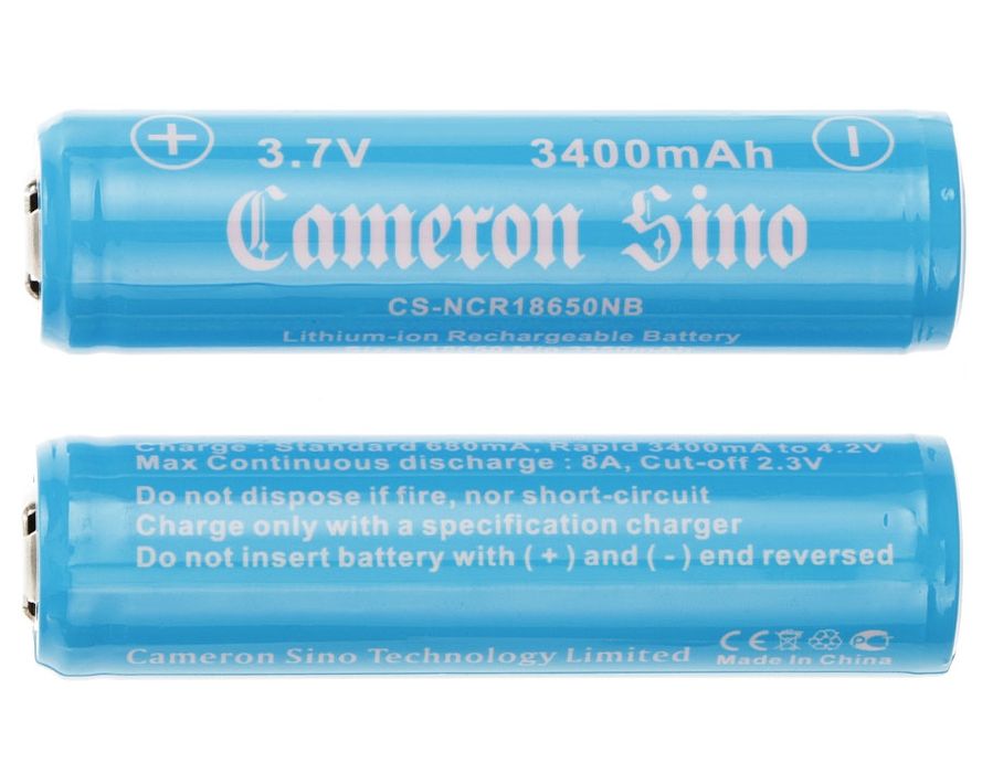 Cameron Sino / Panasonic NCR18650B 18650 Li-ion Akku 2kpl 3400mAh