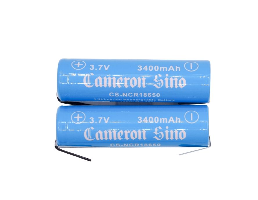 Cameron Sino / Panasonic NCR18650B 18650 Li-ion Akku juotoskorvakkeilla 2kpl 3400mAh