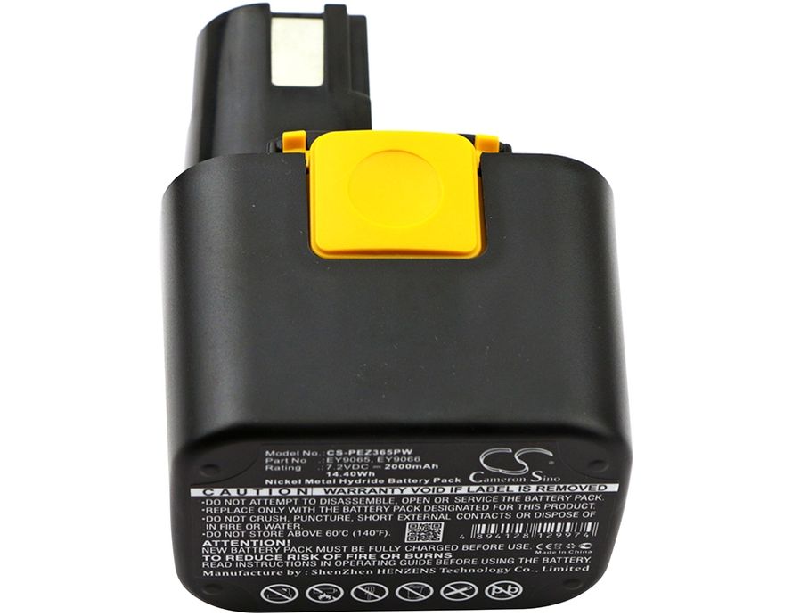 Panasonic EY3653, EY3653CQ Ni-MH 7,2 V akku 2000 mAh