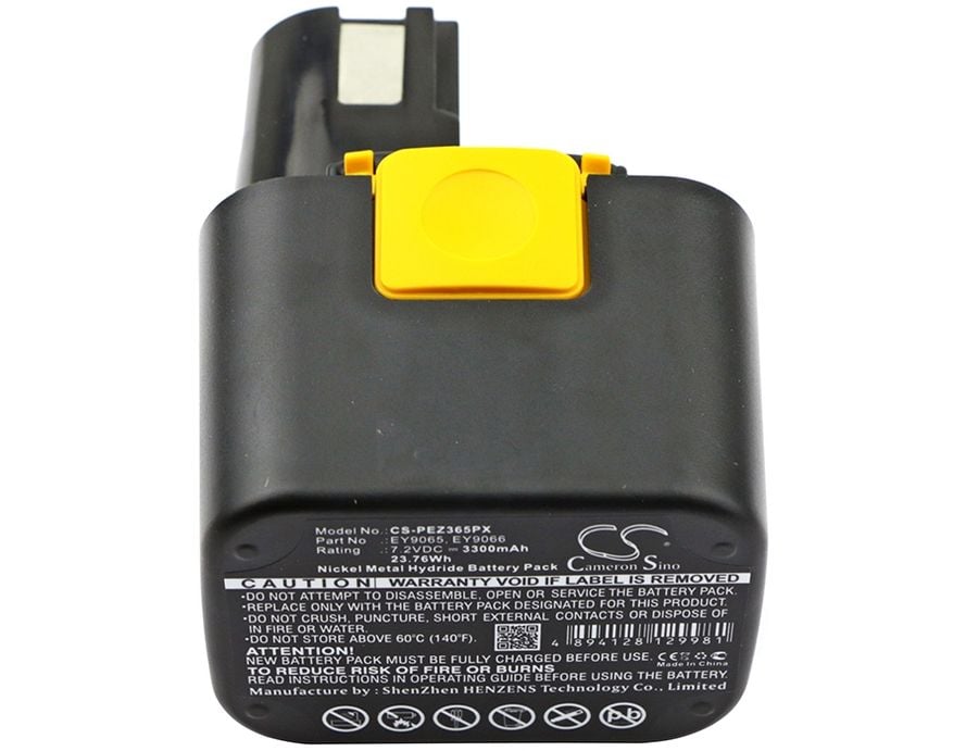 Panasonic EY3653, EY3653CQ Ni-MH 7,2 V akku 3300 mAh