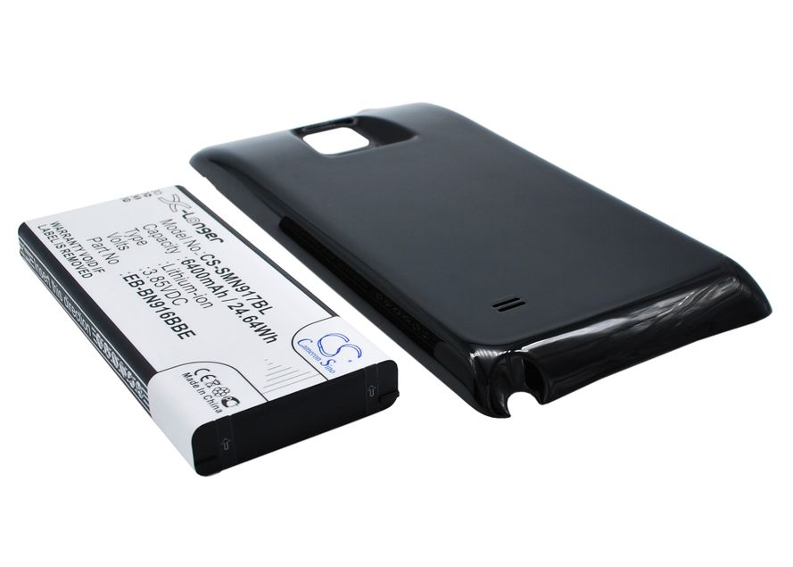 Samsung Galaxy Note 4 SM-N910 tehoakku erillisellä takakannella 6400 mAh