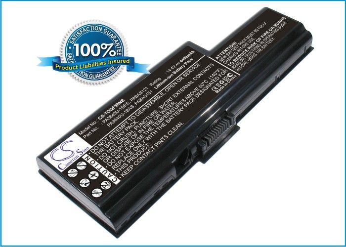 Toshiba Qosmio F50 ja Qosmio F55 akku 4400 mAh - Musta