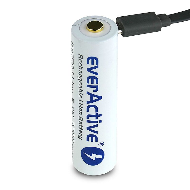 everActive 18650 3.7V Li-ion 3200mAh micro USB akku suojakotelolla -  Akkukauppa