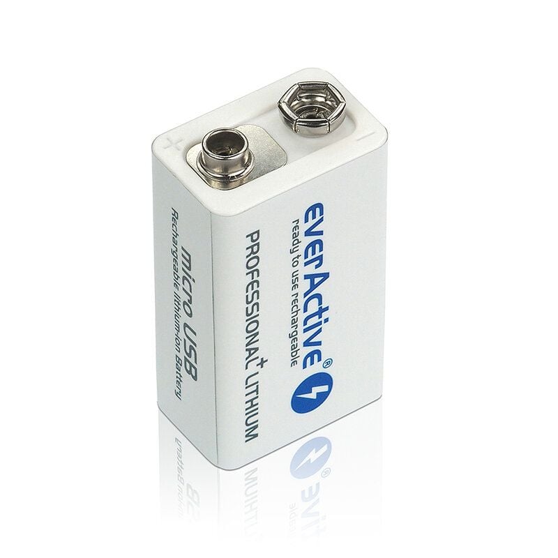 everActive 6F22 / 9V akkuparisto Li-ion USB-C 550 mAh