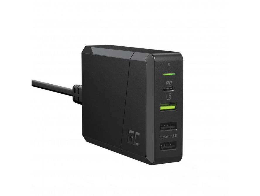 Green Cell Laturi 75W - USB-C PD / USB-A Ultra Charge / 2x USB-A Smart Charge