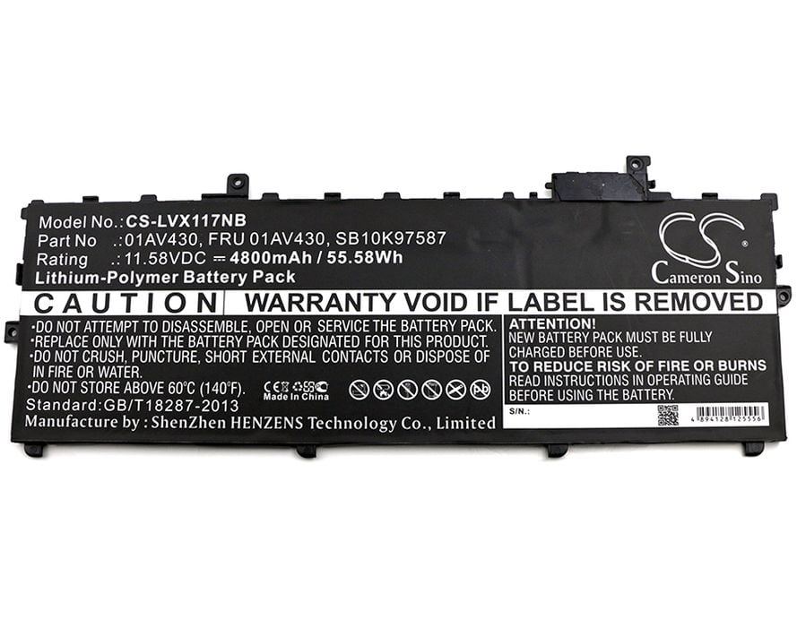 Lenovo ThinkPad X1 Carbon 2017 akku 4800 mAh