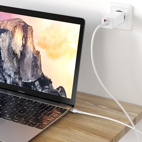 Forever Flexible High Power USB-C - USB-C latauskaapeli 2m (100W), valkoinen