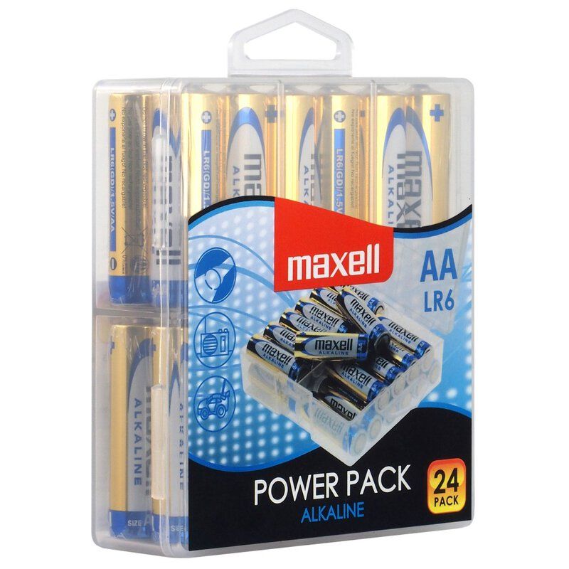 Maxell Power Pack Alkaline paristot, LR6 (AA), 1,5V, 24-pakkaus