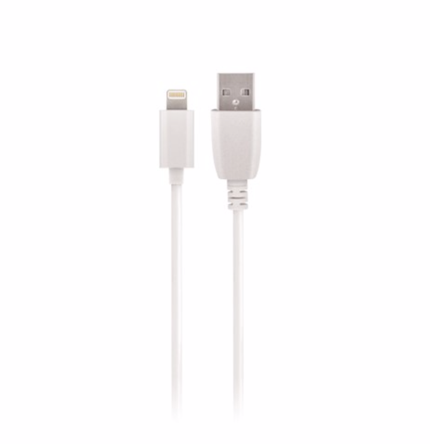 Maxlife iPhone / iPad / iPod Lightning-kaapeli 1A 1m, valkoinen