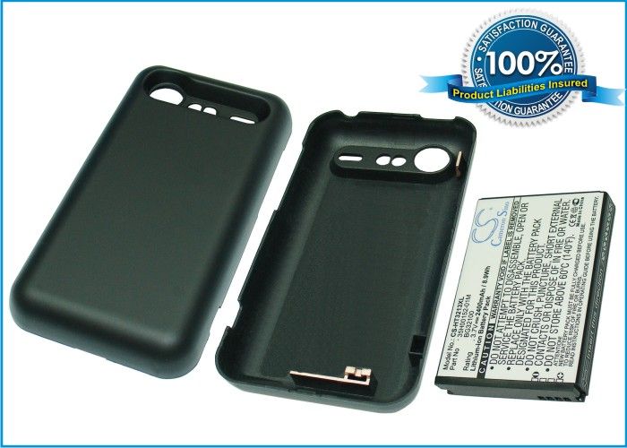 HTC Incredible S, Incredible S S710E, S710E, PG32130   Extended With Back Cover yhteensopia akku - 2400 mAh