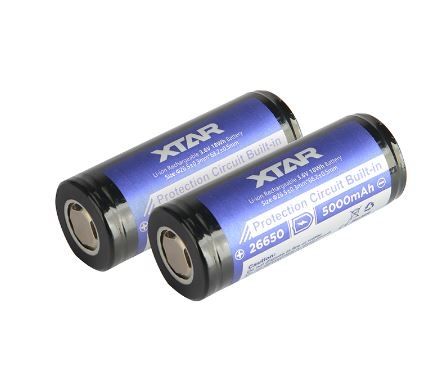 XTAR 26650 Akku suojapiirillä 5200 mAh