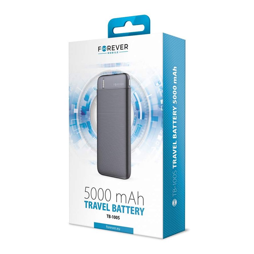 Forever Powerbank varavirtalähde 5000mAh TB-100S - Musta