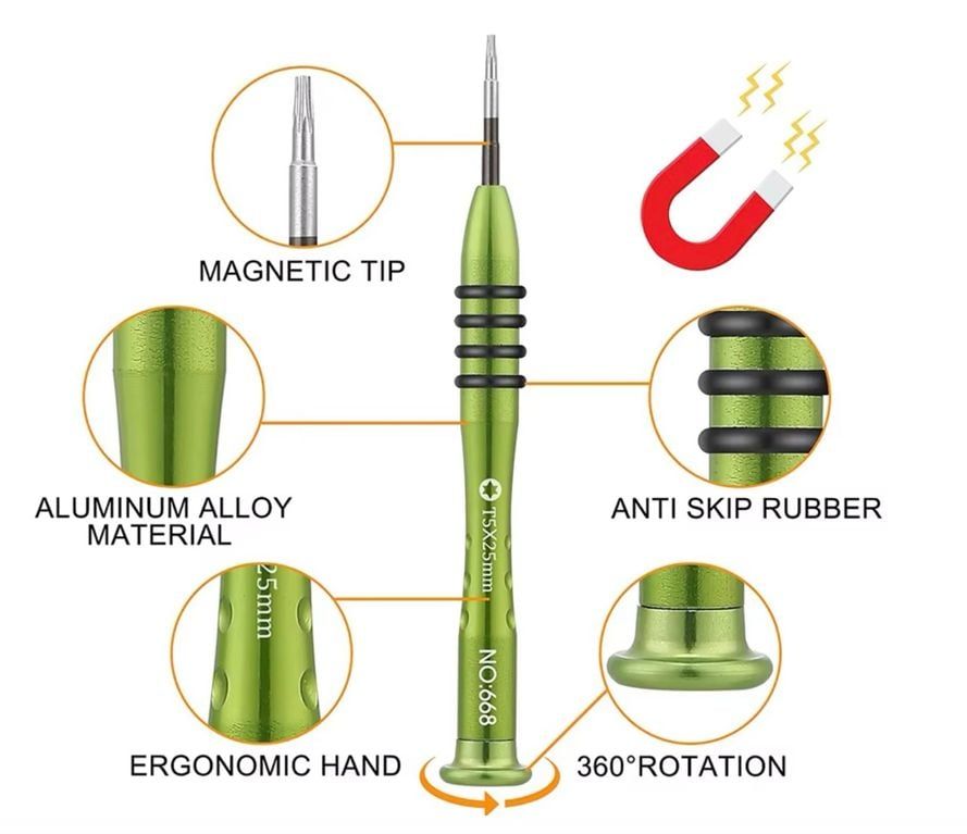 T3 Torx Magneettinen ruuvimeisseli– Uuudemmat Macbookit