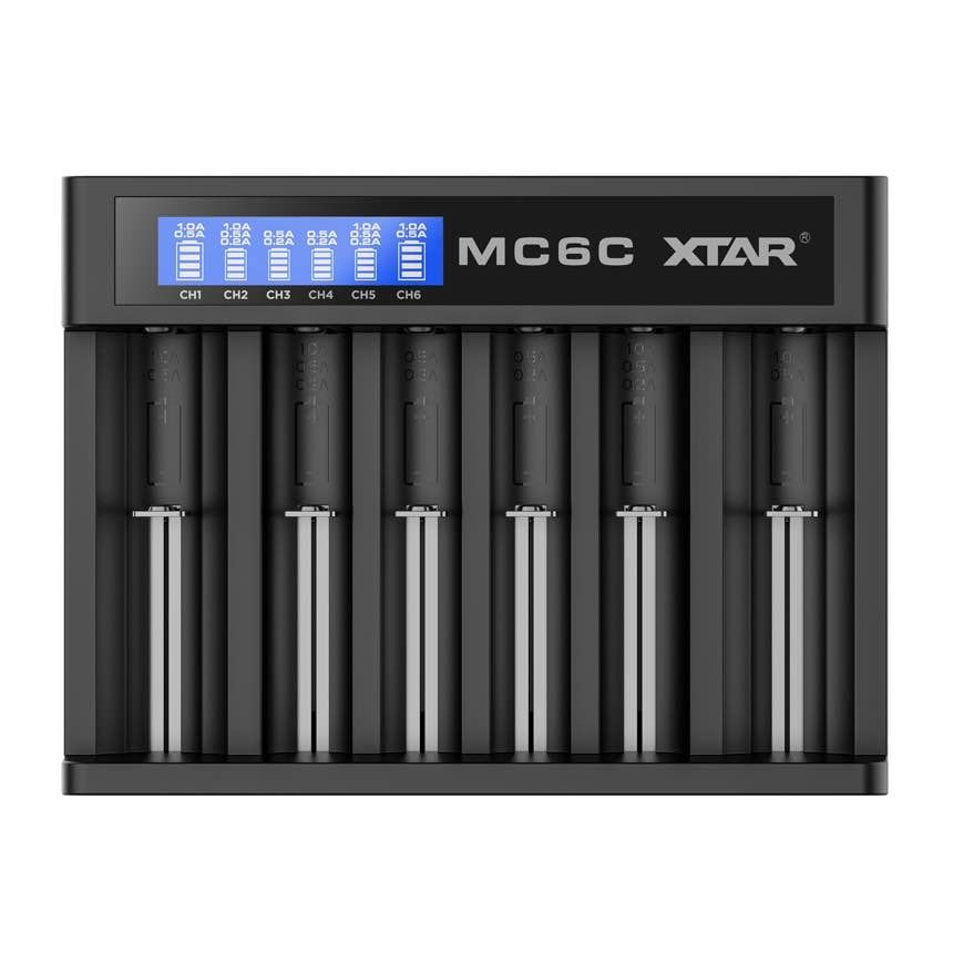 XTAR MC6C Li-ion Akkulaturi USB-liitännällä & digitaalisella näytöllä