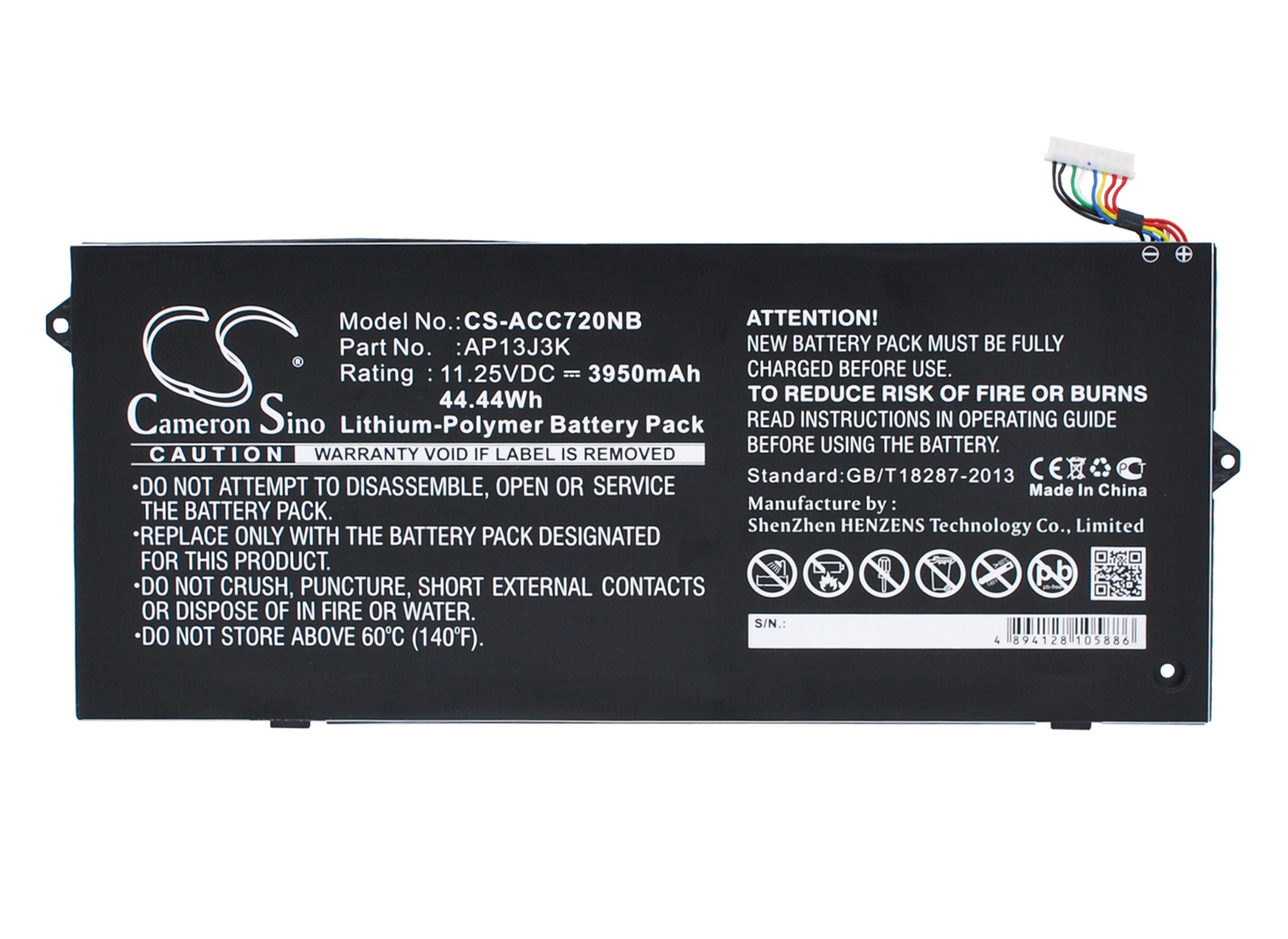 Acer Chromebook 11.6 / Chromebook C720 / Chromebook C720-2103 akku 3950 mAh