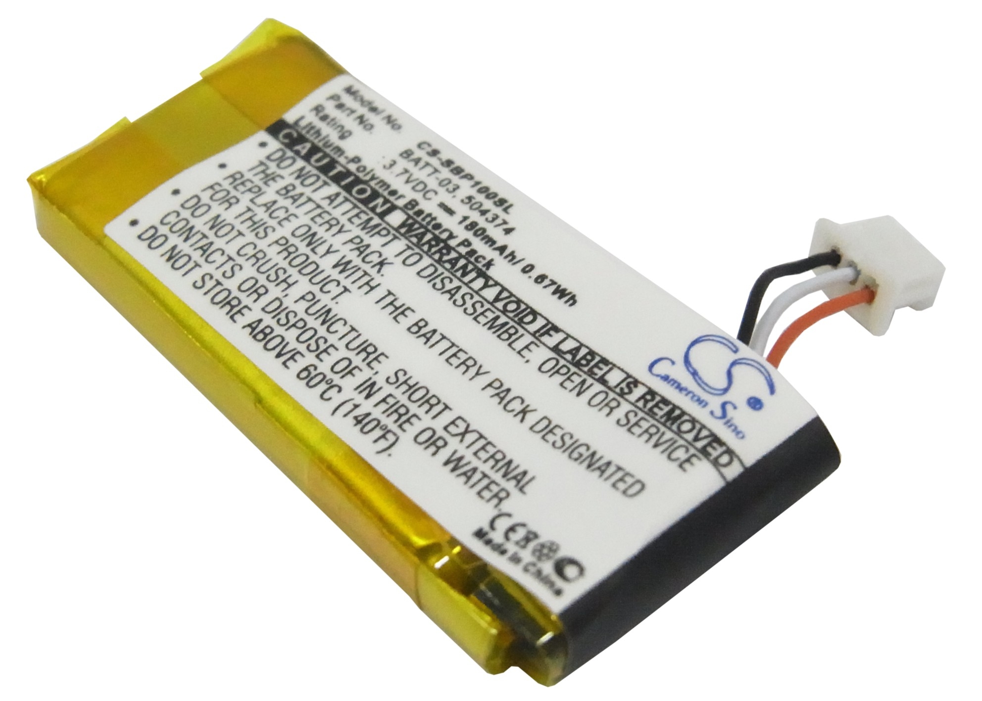 Sennheiser D10 DW Office DW Office ML akku 180mAh / 0.67Wh