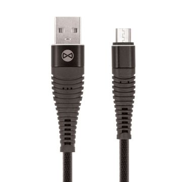 Forever Shark micro USB-kaapeli 1 m, musta