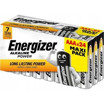24 x Energizer Alkaline Power LR03 / AAA paristojen perhepakkaus
