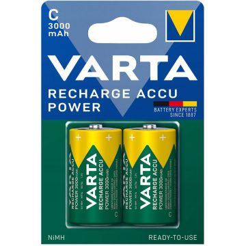 Varta Ready2Use C / R14 ladattava akkuparisto 3000 mAh 2 kpl