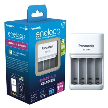Panasonic Eneloop BQ-CC55 pikalaturi AA- ja AAA-akkuparistoille