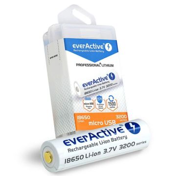 everActive 18650 3.7V Li-ion 3200mAh micro USB
