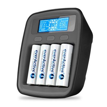 everActive NC-1000M V2 USB-C -paristolaturi AA / AAA Ni-MH