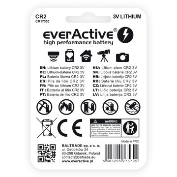 everActive CR2 / CR15H270 litiumparisto 3 V