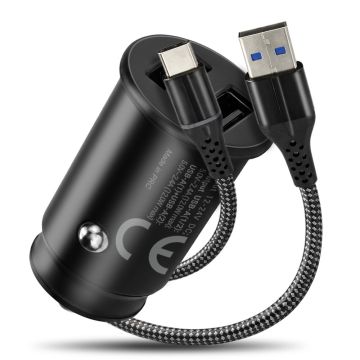 everActive CC-25C autolaturi 12 W, 2 × USB-A + USB-C-kaapeli
