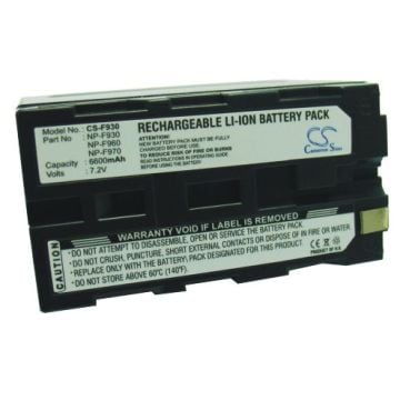 Sony NP-F960, NP-F930, NP-F970, NP-F970/B, NP-F930/B, NP-F950, NP-F950/B  yhteensopiva akku 6600 mAh
